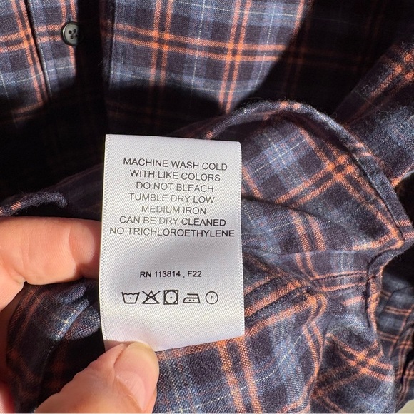 Billy Reid Standard Fit Cotton/Linen Button Down Shirt - Picture 7 of 8